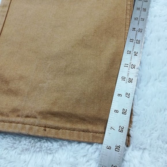 Member's Property‎ Mens Jeans Straight Leg Tan Denim Relaxed Fit High Rise 44x32 - Picture 7 of 13